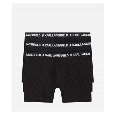 Spodná Bielizeň Karl Lagerfeld Logo Monogram Trunk Set 3-Pack Čierna