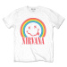 Nirvana tričko Smiley Rainbow Biela