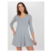 Basic Grey Flowing Minidress