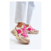 Women's sneakers with thick soles Fuchsia Peonema
