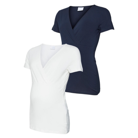 MAMALICIOUS Tričko 'Kate Tess'  námornícka modrá / biela Mama Licious