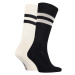 Levi's&reg; REG CUT RETRO SPORT STRIPES 2P Unisex ponožky, čierna, veľkosť