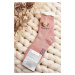 Thick cotton socks with pink teddy bear