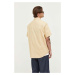 Bavlnená košeľa Converse pánska, béžová farba, regular, s klasickým golierom