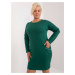 Navy green dress plus size long sleeves