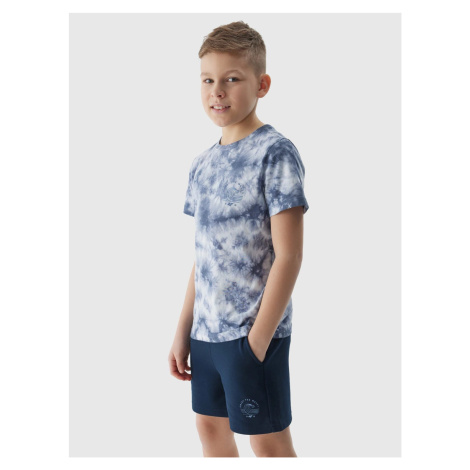 Boys' T-shirt with 4F print - multicolor