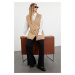 Trendyol Beige Accessory Buttoned Knitwear Sweater/Vest