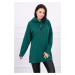 Tunic with zipper on hood Oversize green