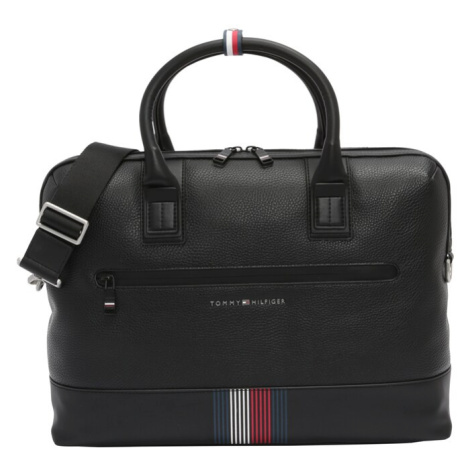 TOMMY HILFIGER Taška na notebook 'TRANSIT'  námornícka modrá / tmavočervená / čierna / biela