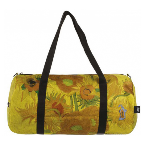 Žltá obojstranná športová taška Vincent Van Gogh Sunflowers Weekender