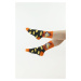 Veselé ponožky Cow and chicken oranžové
