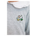 Trendyol Gray Collar Detailed Embroidered Girl Knitted Slim Sweatshirt