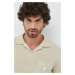 Polo tričko Polo Ralph Lauren pánske,béžová farba,jednofarebné,710901044