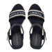 Tommy Hilfiger Espadrilky Mono Webbing High Wedge Sandal FW0FW08046 Tmavomodrá