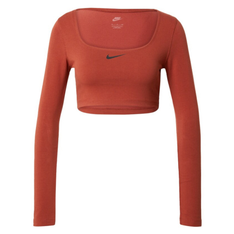 Nike Sportswear Tričko  tmavooranžová / čierna