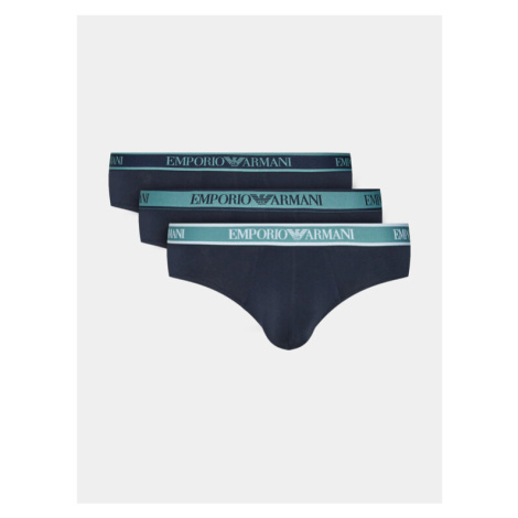 Emporio Armani Underwear Súprava 3 kusov slipov 111734 3F717 64135 Tmavomodrá