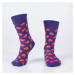 Men's purple socks with strawberries