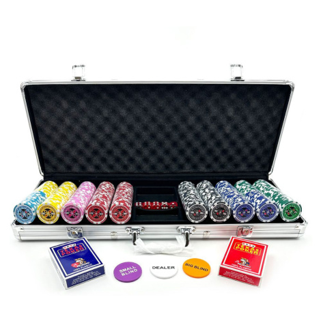 Gamecenter Poker set Laser dizajn 500 ks, 11,5g očíslované žetóny, hliníkový kufrík