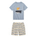 lupilu® Chlapčenské krátke pyžamo (modrá/žltá/pruhy)