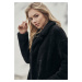 Women's Oversized Sherpa Coat Black