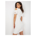 Ecru Off-the-Shoulder Cocktail Dress