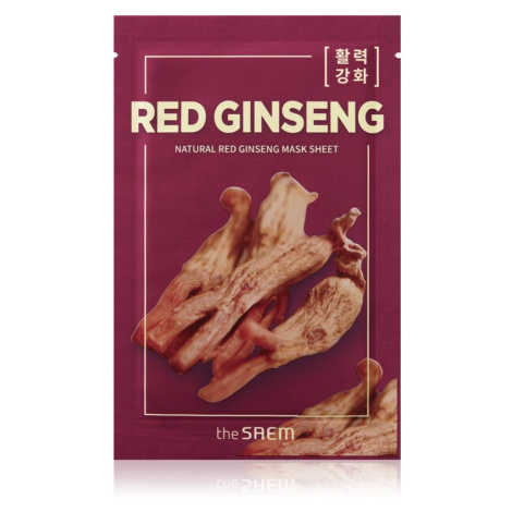 The Saem Natural Mask Sheet Red Ginseng plátenná maska pre kompletnú starostlivosť