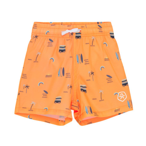 Plavky COLOR KIDS Swim Shorts, AOP-3520-Orange Pop