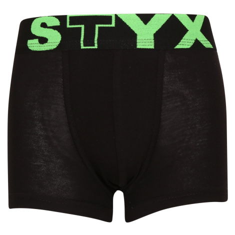 Detské boxerky Styx športová guma čierne (GJ962)