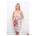 Elegant fitted dress with pink flowers