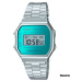 Hodinky Casio A 168WEM-2EF Silver/ Turquoise