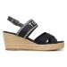 Tommy Hilfiger Espadrilky Seasonal Webbing Mid Wedge FW0FW07091 Tmavomodrá