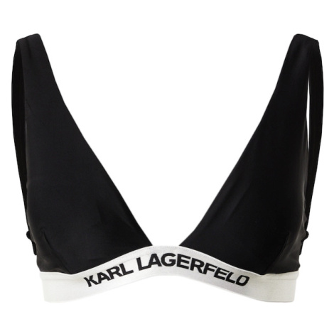 Karl Lagerfeld Bikinový top  čierna / biela