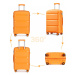 Oranžový prémiový plastový kufor s TSA zámkom &quot;Majesty&quot; - veľ. M, L, XL
