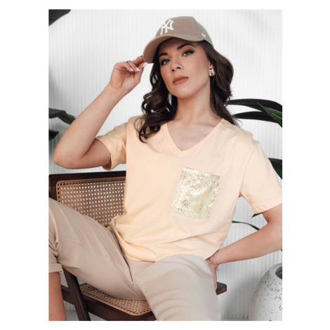 T-shirt damski TASTI brzoskwiniowy Dstreet