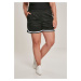 Women's Stripes Mesh Hot Pants Black