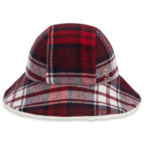 Tommy Hilfiger Klobúk Tommy Check Bucket Hat AW0AW15313 Tmavomodrá