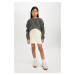 DEFACTO Girl's Hair Knitted Sweater Skirt