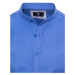 Modrá jednofarebná košeľa s krátkym rukávom