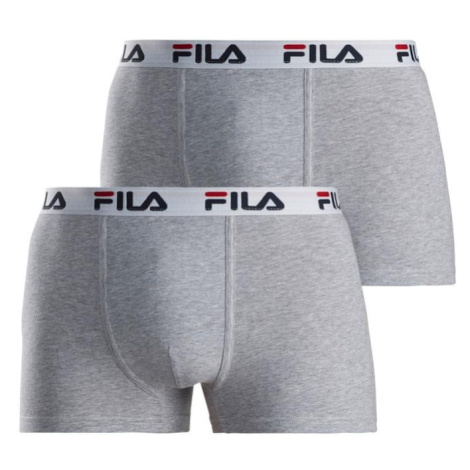 FILA Boxerky  sivá melírovaná / červená / čierna / biela