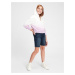 GAP Detské džínsové kraťasy high-rise bermuda shorts with stretch Modrá