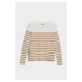 TRIČKO GANT STRIPED LS T-SHIRT DARK KHAKI