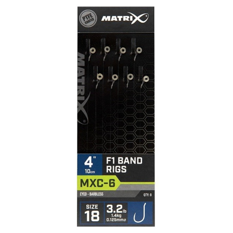 Matrix nadväzec mxc-6 barbless band rigs f1 10 cm - 18 0,125 mm