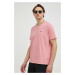 Bavlnené tričko Levi's ružová farba, jednofarebné