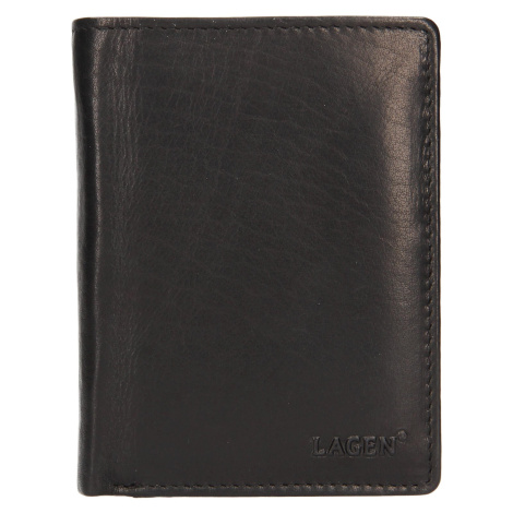 Pánska kožená peňaženka Lagen Marfen - čierna