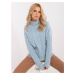 Light blue women's oversize sweater