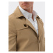 Kabáty pre mužov Ombre Clothing - svetlohnedá