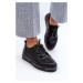 Women's leather platform shoes S.Barski black