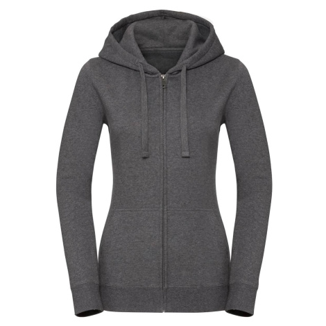 Women's Authentic Melange Zipped Hooded Sweat Russell