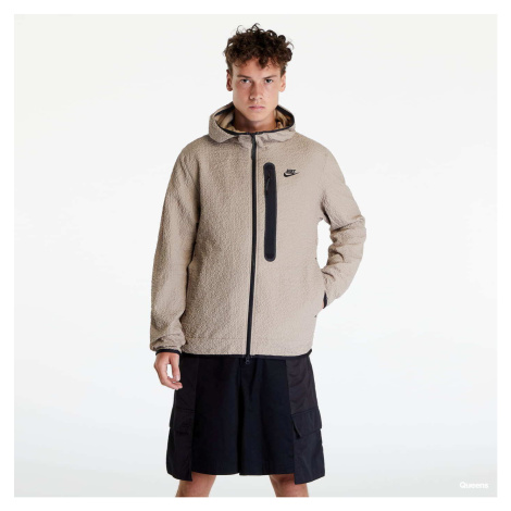 Nike Lined Woven Full-Zip Hooded Jacket Beige