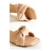 Capone Outfitters Capone Flat Heeled Nude Women's Slippers